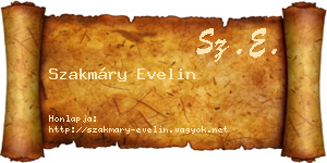 Szakmáry Evelin névjegykártya