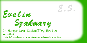 evelin szakmary business card